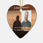 Memorial Pocket Kaart Lake Vissen Fisherman Keramisch Ornament (Links)