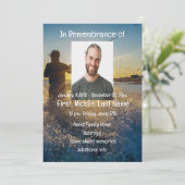 Memorial Pocket Kaart Ocean Fly Fishing Fisherman (Staand voorkant)