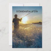 Memorial Pocket Kaart Ocean Fly Fishing Fisherman (Achterkant)