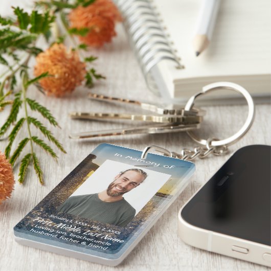 Memorial Pocket Kaart Ocean Fly Fishing Fisherman Sleutelhanger (Voorkant Rechts)