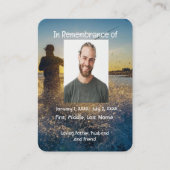 Memorial Pocket Kaart Ocean Fly Fishing Fisherman Visitekaartje (Voorkant)
