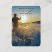 Memorial Pocket Kaart Ocean Fly Fishing Fisherman Visitekaartje (Achterkant)