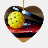 Memorial Pocket Kaart Pickleball Sport Keramisch Ornament (Achterkant)