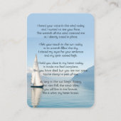 Memorial Pocket Kaart Sailboat Sailing Visitekaartje (Achterkant)