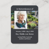 Memorial Pocket Kaart Tuinman Tuintuin Visitekaartje (Voorkant)