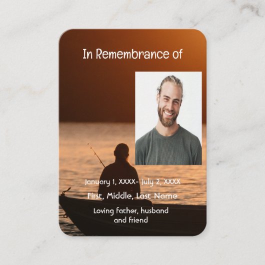 Memorial Pocket Kaart Vliegvisser Visitekaartje