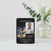Memorial Pocket Kaart Voetbalspeler Spel Visitekaartje (Staand voorkant)