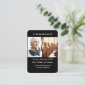 Memorial Pocket Kaart Yoga Visitekaartje (Staand voorkant)