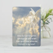 Memorial Pocket Keepomwille Angel Sky Clouds Kaart (Staand voorkant)