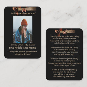 Memorial Pocket Keepomwille Guitar Music Visitekaartje