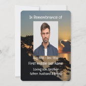 Memorial Pocket Keepomwille Lake Sunset Peaceful Kaart (Achterkant)