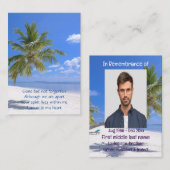 Memorial Pocket Keepomwille Tropical Beach Paradis Visitekaartje (Voorkant / Achterkant)