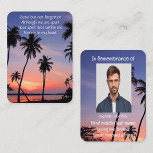 Memorial Pocket Keepomwille Tropical Beach Paradis Visitekaartje