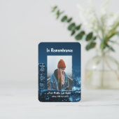 Memorial pocket Keepsake City Lights Night Sky Visitekaartje (Staand voorkant)