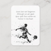 Memorial Pocket Keepsake Herdenking Voetbalspeler Visitekaartje (Voorkant)