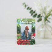 Memorial pocket Keepsake Tulpen Tuin Bloemen Visitekaartje (Staand voorkant)