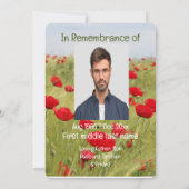 Memorial Pocket Keepslag Red Poppies Flower Kaart (Achterkant)