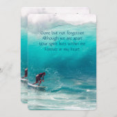 Memorial Pocket Keepslag Wave Surfer Water Kaart (Voorkant / Achterkant)