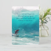 Memorial Pocket Keepslag Wave Surfer Water Kaart (Staand voorkant)