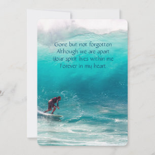 Memorial Pocket Keepslag Wave Surfer Water Kaart