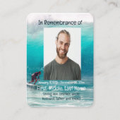 Memorial Pocket Keepslag Wave Surfer Water Visitekaartje (Voorkant)