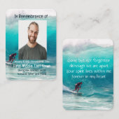 Memorial Pocket Keepslag Wave Surfer Water Visitekaartje (Voorkant / Achterkant)