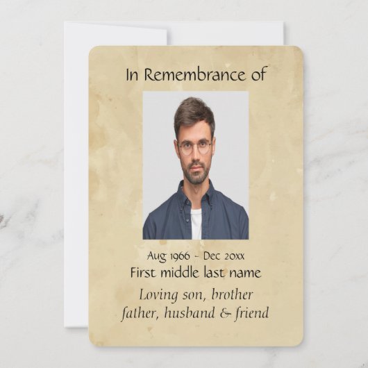 Memorial Pocket Keepslag Wolf Animal Kaart (Achterkant)