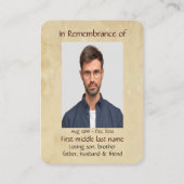 Memorial Pocket Keepslag Wolf Animal Visitekaartje (Achterkant)