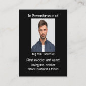 Memorial Pocket Keepslag Wolf Animal Visitekaartje (Achterkant)