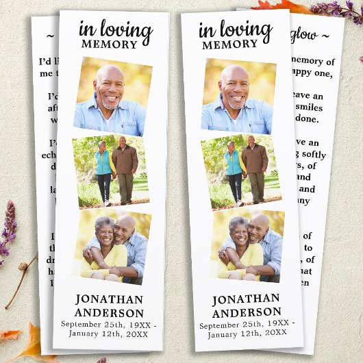 Memorial Poem 3 Foto Funeral Prayer 2 Bladwijzer