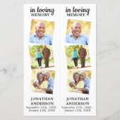 Memorial Poem 3 Foto Funeral Prayer 2 Bladwijzer (Voorkant)