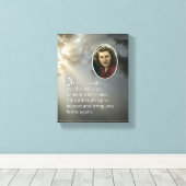 Memorial Poem en Portrait Canvas Afdruk (Insitu (Houten vloer))