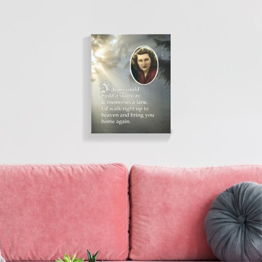 Memorial Poem en Portrait Canvas Afdruk (Insitu (Woonkamer))