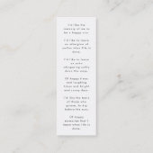 Memorial Poem Funeral Favor Mini Bladwijzer Kaart Mini Visitekaartje (Achterkant)