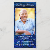 Memorial Poem Funeral Prayer Bladwijzer Blue Marbl (Voorkant)