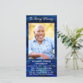 Memorial Poem Funeral Prayer Bladwijzer Blue Marbl (Staand voorkant)