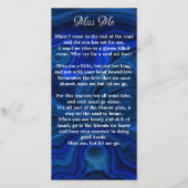 Memorial Poem Funeral Prayer Bladwijzer Blue Marbl (Achterkant)
