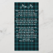 Memorial Poem Funeral Prayer Bladwijzer Blue Pset (Achterkant)