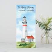 Memorial Poem Funeral Prayer Bladwijzer Lighthouse (Staand voorkant)
