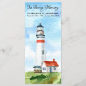 Memorial Poem Funeral Prayer Bladwijzer Lighthouse (Voorkant)
