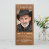 Memorial Poem Funeral Prayer Kaart Bladwijzer Leat (Staand voorkant)