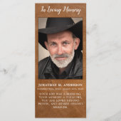 Memorial Poem Funeral Prayer Kaart Bladwijzer Leat (Voorkant)