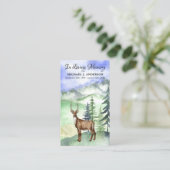Memorial Poem Funeral Prayer Kaart Woodland Deer Contactkaartje (Staand voorkant)