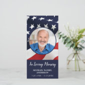 Memorial Poem Kaart Stars & Stripes Bladwijzer (Staand voorkant)