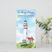 Memorial Poem Lighthouse Funeral Prayer Bladwijzer (Staand voorkant)