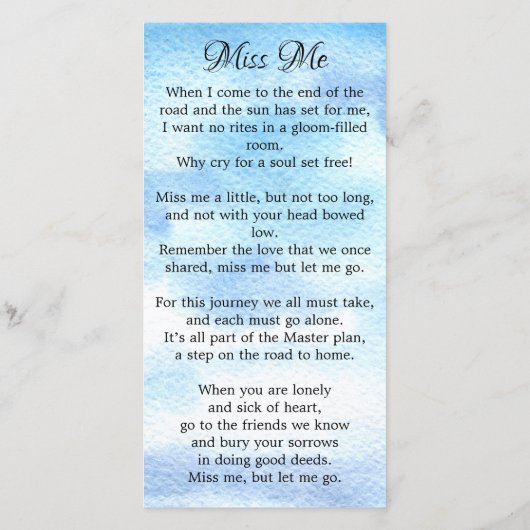 Memorial Poem Lighthouse Funeral Prayer Bladwijzer (Achterkant)