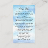 Memorial Poem Lighthouse Funeral Prayer Kaart Contactkaartje (Achterkant)