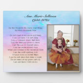  Memorial Poem met fototablet Fotoplaat (Voorkant)