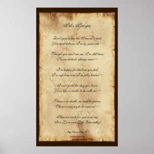 Memorial Poem Parchment Poster