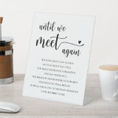 Memorial Poem Pedestal Sign - Totdat we elkaar wee Reclamebord Met Voetstuk (Insitu)